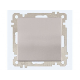 Выключатель 1-клав. двухполюсный (скрытый, без рамки, пруж. зажим) серебро, DARIA, MUTLUSAN