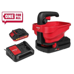 Аккум. разбрасыватель WORTEX CSP 1805 в кор. ALL1 XLT SET в кор. 18 В, 1 АКБ 2 А.ч. + з/у шир. 5м