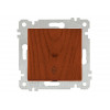 Выключатель проходной 1-клав. (скрытый, без рамки, винт. зажим) вишня, RITA, MUTLUSAN
