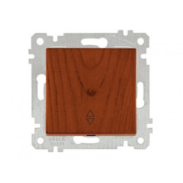 Выключатель проходной 1-клав. (скрытый, без рамки, винт. зажим) вишня, RITA, MUTLUSAN
