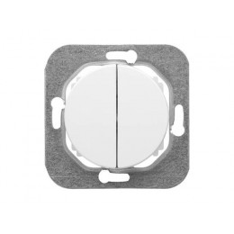 Выключатель 2 клав. (cкрытый, 10А) белый, Прованс, Bylectrica