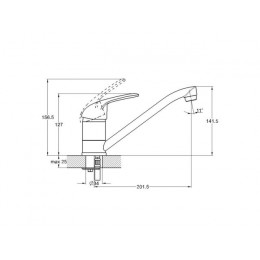 Смеситель для кухни D40-A, серия 460 ECONOCE