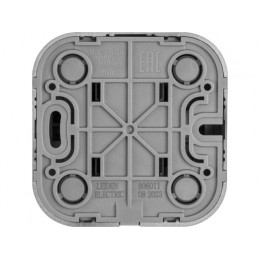 Выключатель 1 клав. (открытый, 10А) черный, Bailly, LEIDEN ELECTRIC