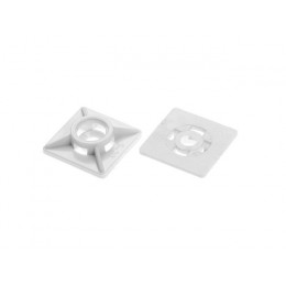 Площадка для хомут-стяжки 19х19 мм белая (1000 шт в пакете)