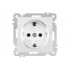 Розетка 1-ая (скрытая, с/з) белая, ELITRA, MUTLUSAN