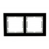 Рамка 2-ая горизонтальная черное стекло ELITRA, MUTLUSAN