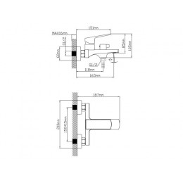 Смеситель для ванны (Lt) D35, серия NEO AV Engineering