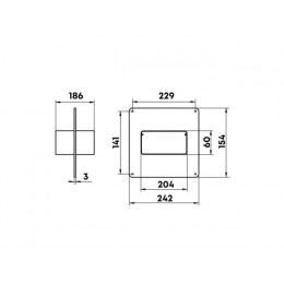 Муфта воздуховода 858 плоских каналов 60х204мм ZERNBERG