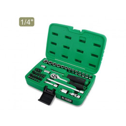 Набор головок 1/4" 4-14мм 41предм. 6гр. TOPTUL