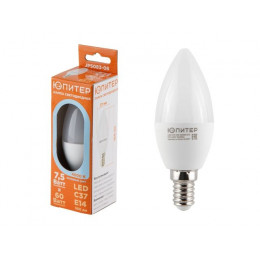 Лампа светодиодная C37 СВЕЧА 7,5 Вт 170-240В E14 4000К ЮПИТЕР