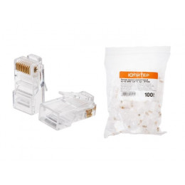 Разъем (джек) компьютерный RJ-45 8P8C CAT 5e (100 шт.) ЮПИТЕР