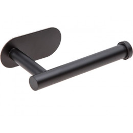 Держатель для туалетной бумаги самоклеящийся AQUARIUS, нержавеющая сталь/черный, PERFECTO LINEA