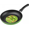 Сковорода ф 24х4.3 см, штамп., алюм., антиприг. покр., серия STARCOOK, зеленая, PERFECTO LINEA
