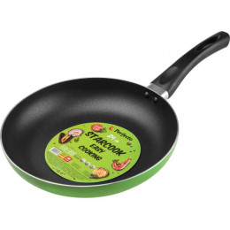 Сковорода ф 24х4.3 см, штамп., алюм., антиприг. покр., серия STARCOOK, зеленая, PERFECTO LINEA