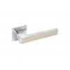 Ручка дверная АЛЛЮР АРТ "ЛАНА" CP/светло-серое дерево (862SSD) хром/св-сер.дер. ЗАЩИТ.ПЛЕНКА