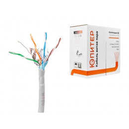 Кабель витая пара F/UTP Cat5E 4х2х24AWG (0.51мм) 305м, медь, внутр. (ПВХ) Юпитер