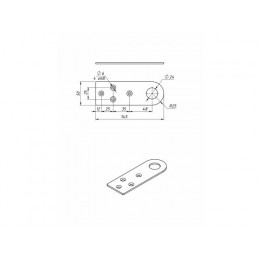 Проушина для замка прямая 50х150 STARFIX