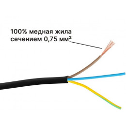 Фильтр сетевой 3м (5 роз., 2,2кВт, с/з, выкл, ПВС 3х0,75) черный Юпитер