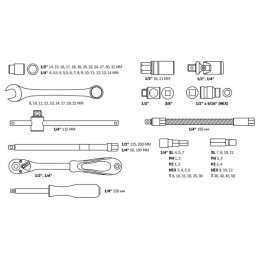 Набор головок и ключей 82пр. ВОЛАТ