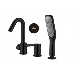 Смеситель для ванны (Lt) D35, серия Lotus черный, a-five