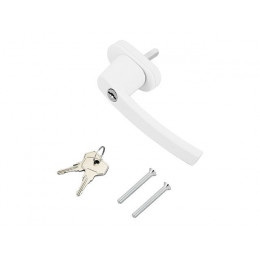 Ручка с ключом+кнопка для пластиковых окон  SWH 37.1(02) 9016 Белая (WH008) ЛДМ