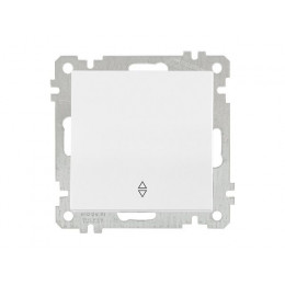 Выключатель проходной 1-клав. (скрытый, без рамки, винт. зажим) белый, DARIA, MUTLUSAN