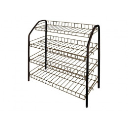 Этажерка для обуви 4-х секционная, 660х280х700 мм, медный антик, NIKA