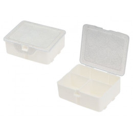 Органайзер для хранения мелочей с разделителями Keeplex Fiori XS, 11х9,7х4,2 см,белое облако,KEEPLEX