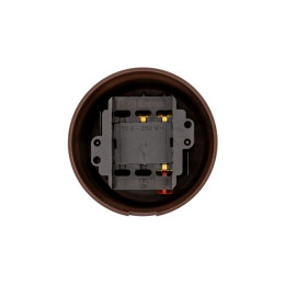 Выключатель поворотный проходной (открытый, 10А) коричневый, Ретро, «Виви» TDM