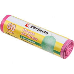 Мешки для мусора Formula с затяжкой, 60 л, 10 шт., PERFECTO LINEA