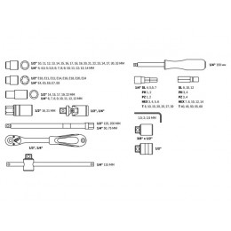 Набор головок и бит 108пр. ВОЛАТ
