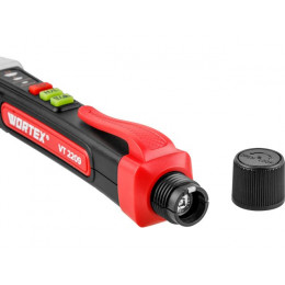 Бесконтактный индикатор напряжения WORTEX VT 2209 12-1000 В, световая и звуковая индикация