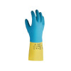 Перчатки К80 Щ50 неопрен/латекс р-р 8/M желто-голубые JetaSafety (инд. уп.)