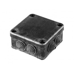 Коробка распаечная ОП 95х95х45мм, серебро, 7 мембр. вх. IP44 ЮПИТЕР