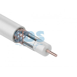 Кабель RG-6U+Cu (75 Ом), Cu/Al/Cu 48 % (бухта 100 м) белый PROconnect