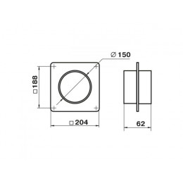 Муфта воздуховода 353 круглых каналов d=150мм ZERNBERG