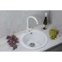 Мойка кухонная из искусственного камня POINT олово 495х495 мм, AV Engineering