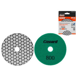 Алмазный гибкий шлифкруг "Черепашка" 100мм P800 сух. GEPARD (GP5023-800)
