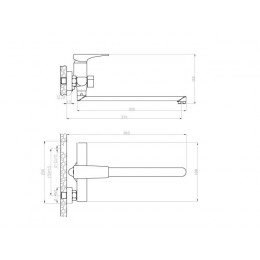 Смеситель для ванны (Lt) D35, серия DAR, AV Engineering