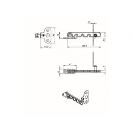 Ограничитель открывания окна 105мм STARFIX