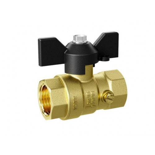 Кран шаровый для манометра 1/2" вн.-вн. бабочка, LD