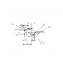 Направляющая роликовая 400 мм белая (RAL 9010) 2 шт STARFIX
