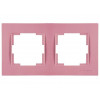 Рамка 2-ая горизонтальная розовая, RITA, MUTLUSAN