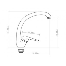 Смеситель для кухни D35-A, серия 280, ECONOCE
