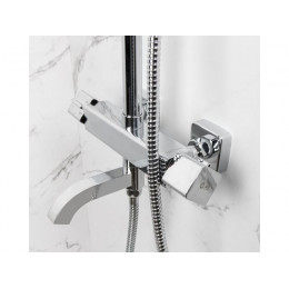 Душевая термостатическая система с изливом (Lt), серия THS хром, AV Engineering