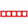Рамка 5-ая горизонтальная красная, RITA, MUTLUSAN
