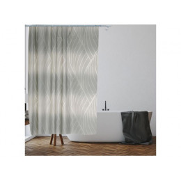 Шторка для ванной (12 колец в комплекте), 180x180 см, Secret, жемчужная, PERFECTO LINEA