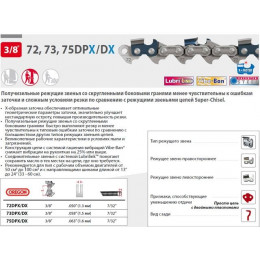Цепь 40 см 16" 3/8" 1.6 мм 60 зв. 75DPX (в блистере) OREGON
