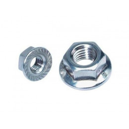 Гайка М10 с фланцем, цинк, DIN 6923 (2200 шт в коробе) STARFIX