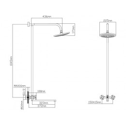 Душевая система (Lt) вентильная (тип I), AV Engineering